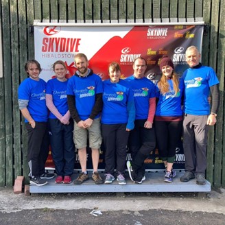 Overgate hospice skydivers ready to go