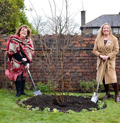 A planting ceremony to celebrate and mark the honour of a prestigious tree gifted by the West Yorkshire Lieutenancy to Overgate Hospice