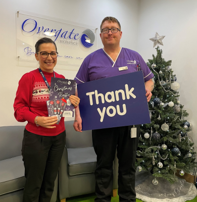 Christmas raffle raises over £15,000 for Overgate Hospice to help fund vital care over festive period