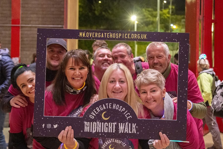 Supporters take part in the Midnight Walk