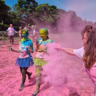 pink paint station