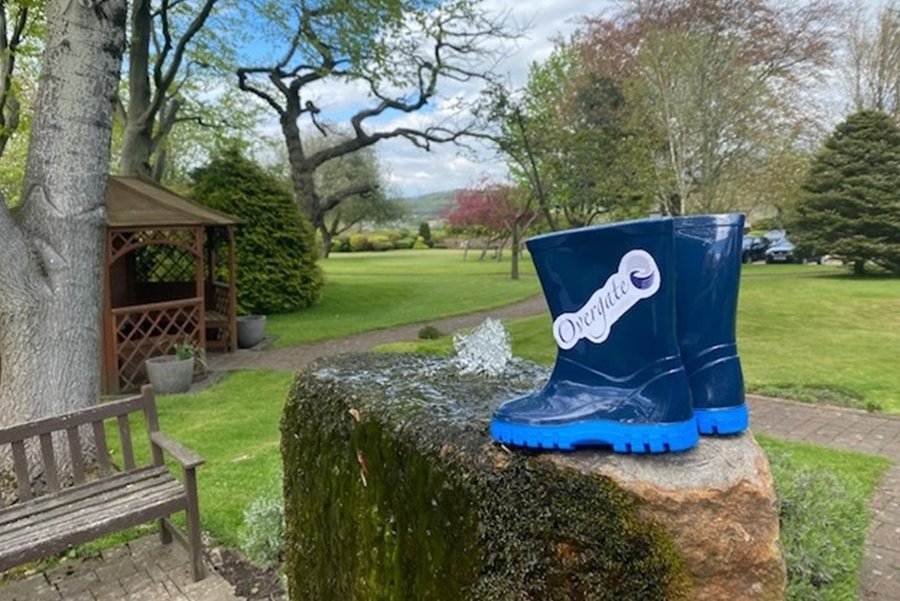 Sidall and Hilton Products don wellies in support of Woofs and Wellies for Overgate Hospice