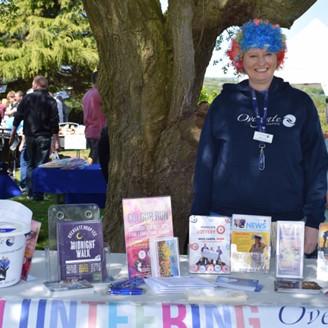 Sarah Page volunteering stall