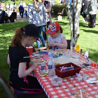 Children craft making