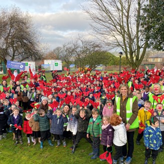 Cross Lane Primary School do Reindeer Run