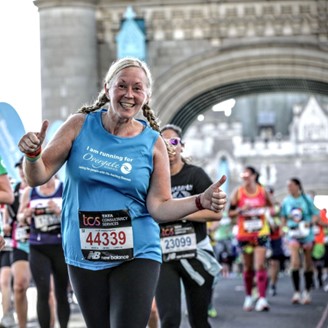 Amanda runs the London Marathon